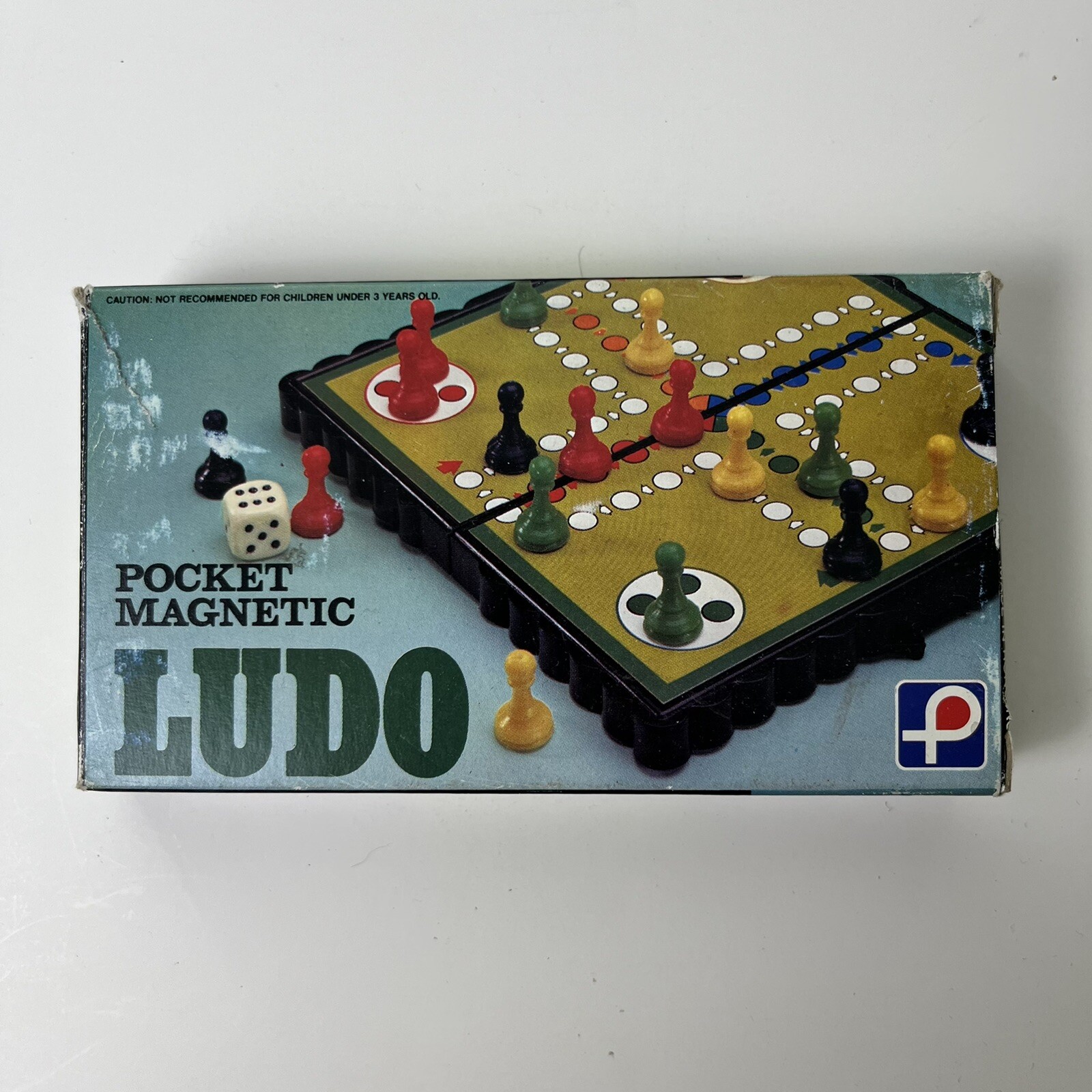 Vintage 1970s Pocket Magnetic Ludo Travel Game – Made In Hong Kong