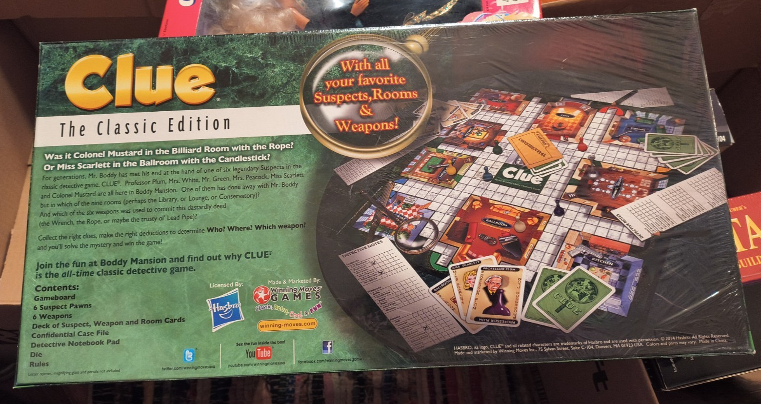 Clue: The Classic Edition Board Game Hasbro NEW and SEALED Complete