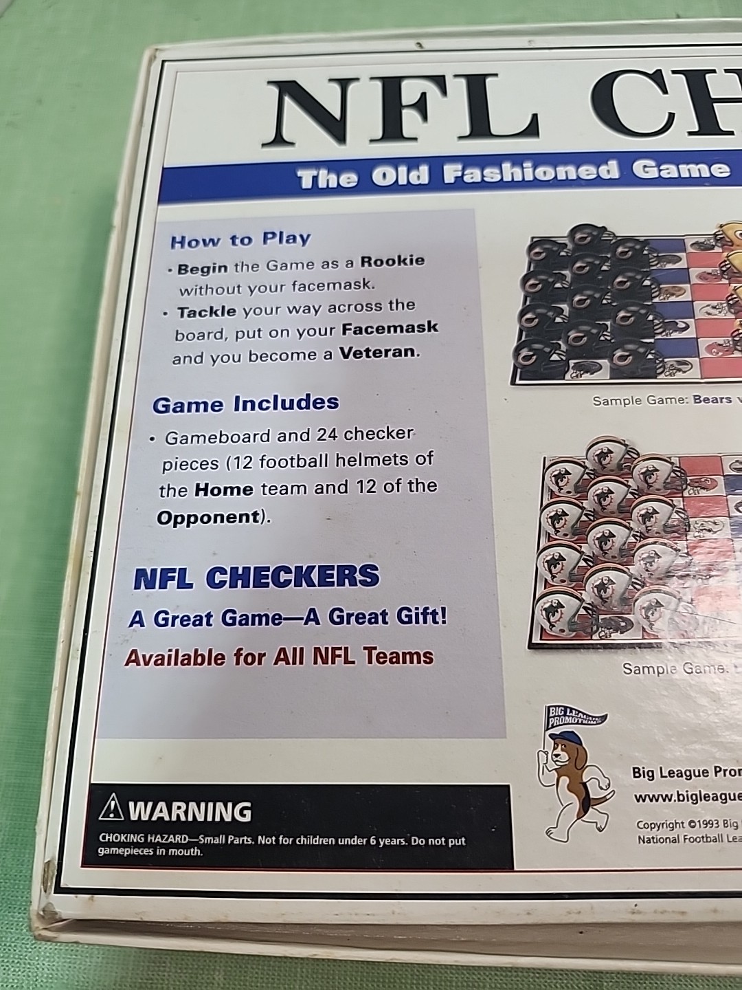 N Y Jets vs Miami Dolphins Checkers 1993 NFL Football – Preowned