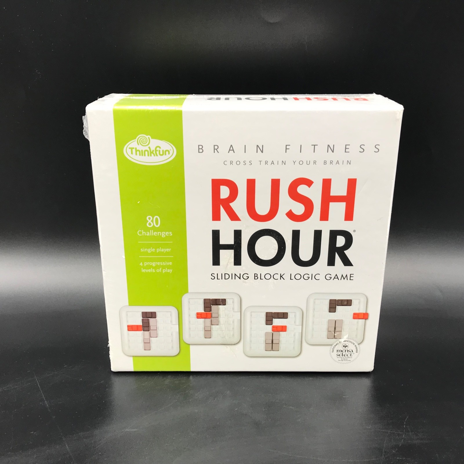 Rush Hour Brain Fitness ThinkFun Sliding Logic Game Education 80 Challenges NEW