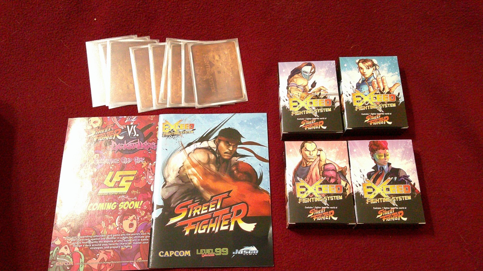 Level 99 Exceed Fighting System Chun Li box Street Fighter sleeved cards
