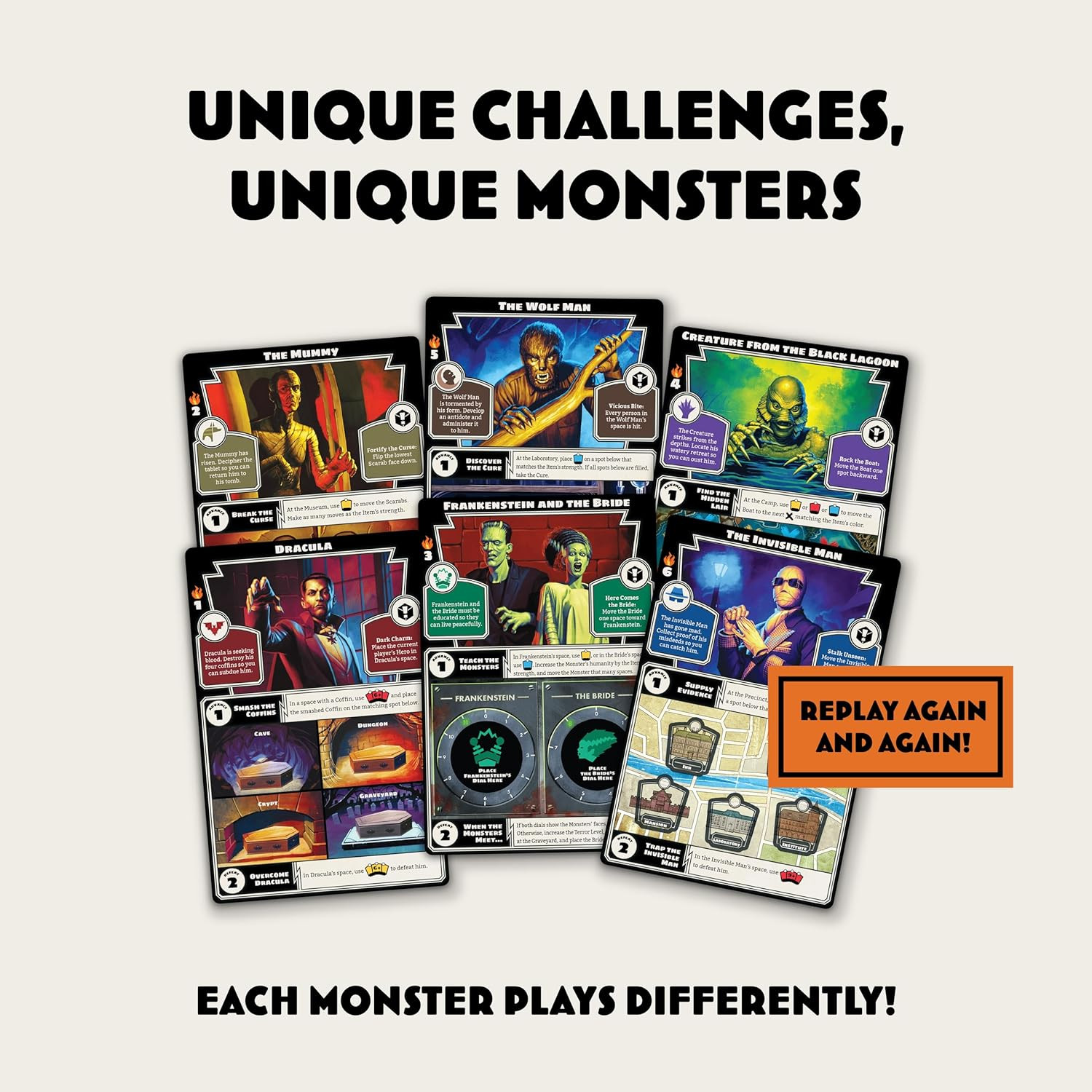 Ravensburger Horrified Games – Universal Monsters – Strategy Board Game – Boost