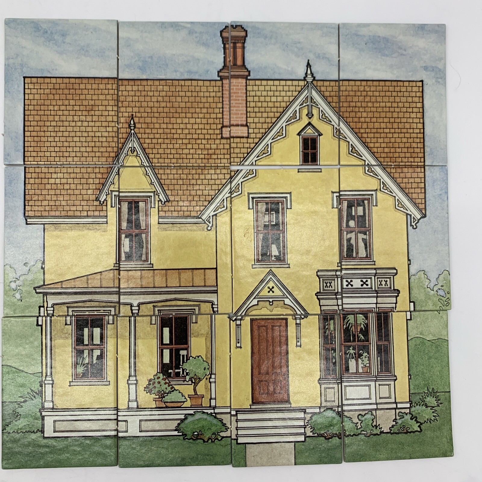 Aristoplay Good Old Houses Puzzle Game Historic American Architecture Styles VTG