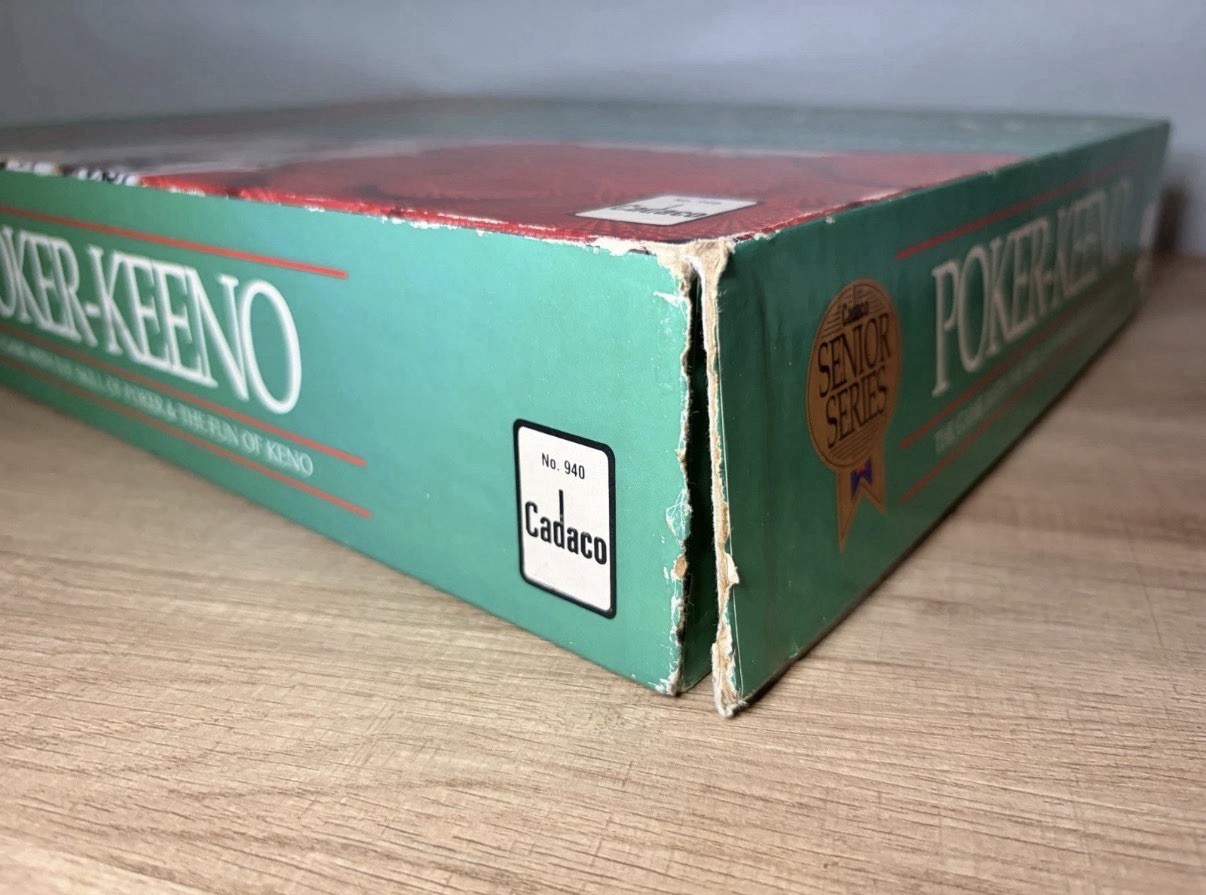 Vintage Cadaco Senior Series Poker-Keeno Complete Game No. 940 1989