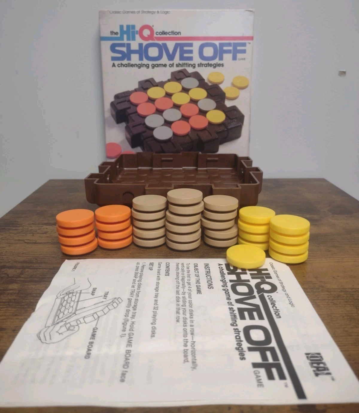 Vtg Ideal Hi-Q Collection SHOVE OFF Game 1984 USA Complete Ideal