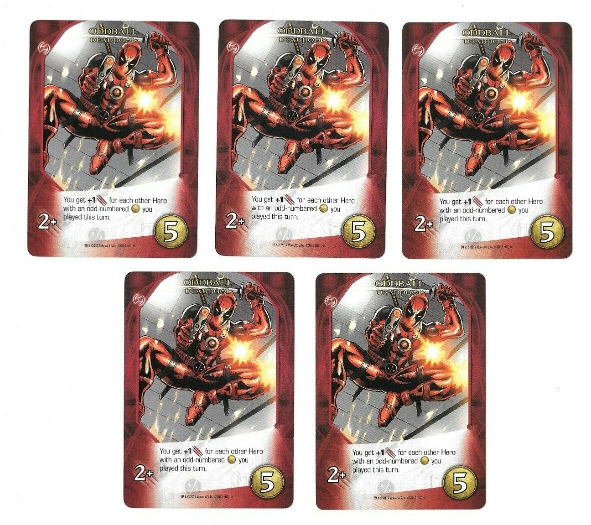 MARVEL LEGENDARY 14-CARD HERO DECK DEADPOOL BASE GAME UPPER DECK 2012