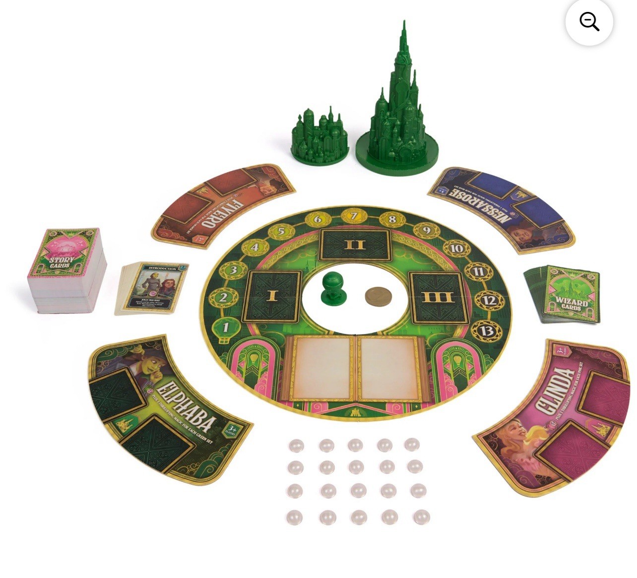 WICKED Officially Licensed Board Game w/3D Emerald City Wizard Oz Elphaba Glinda