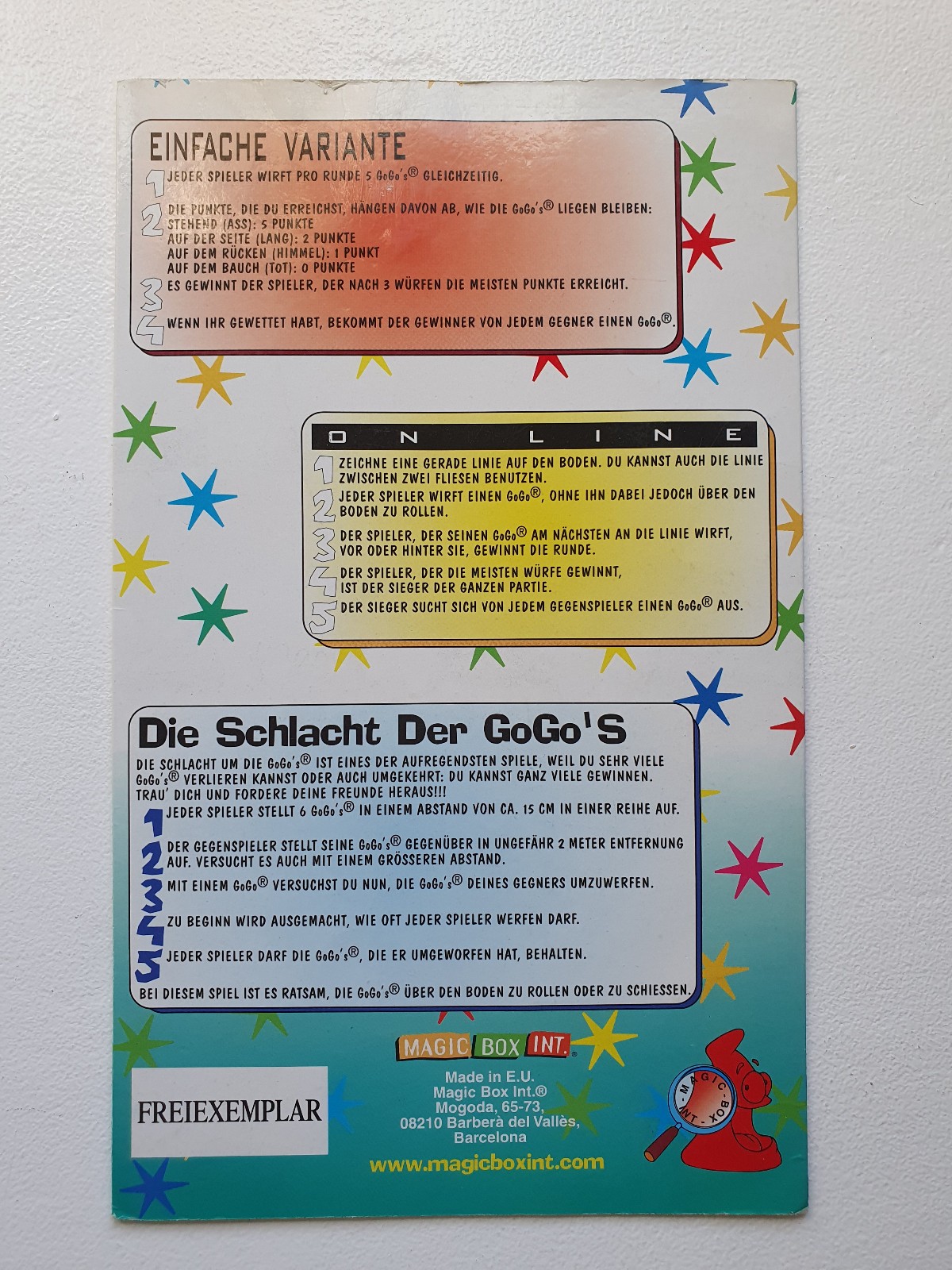 German Gogos 2 sticker sheet – Gogo’s Crazy Bones 2