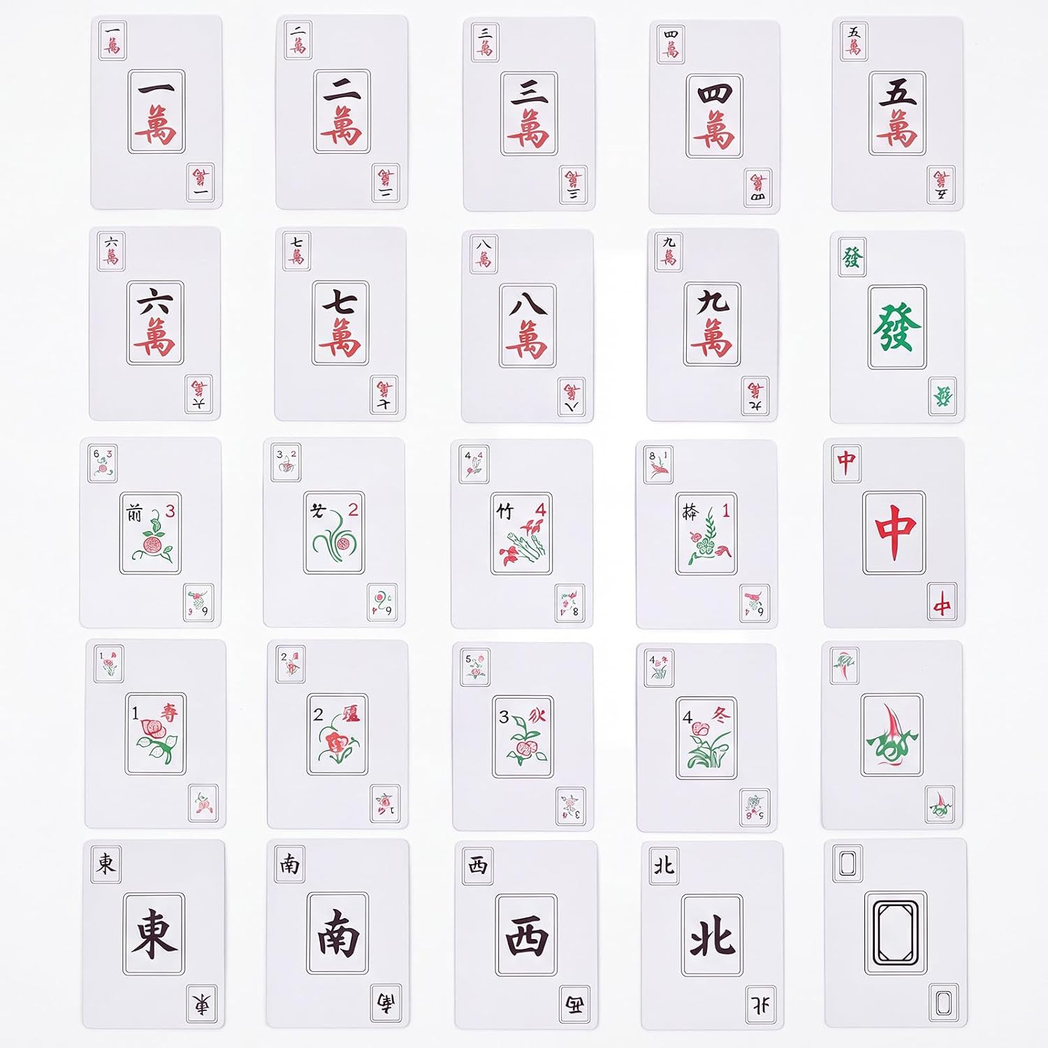 American Mahjong Card Game Set 144 Cards Dice Chips Instructions Travel Box