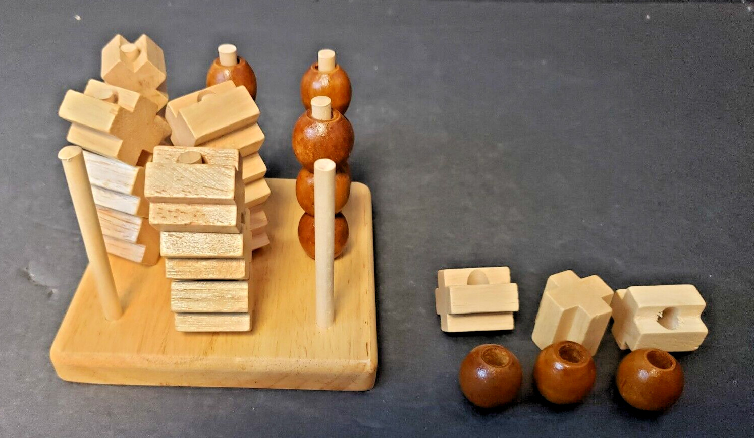 Tic Tac Toe 3D Sterling Games Set #2705 Wood Pieces Complete Set