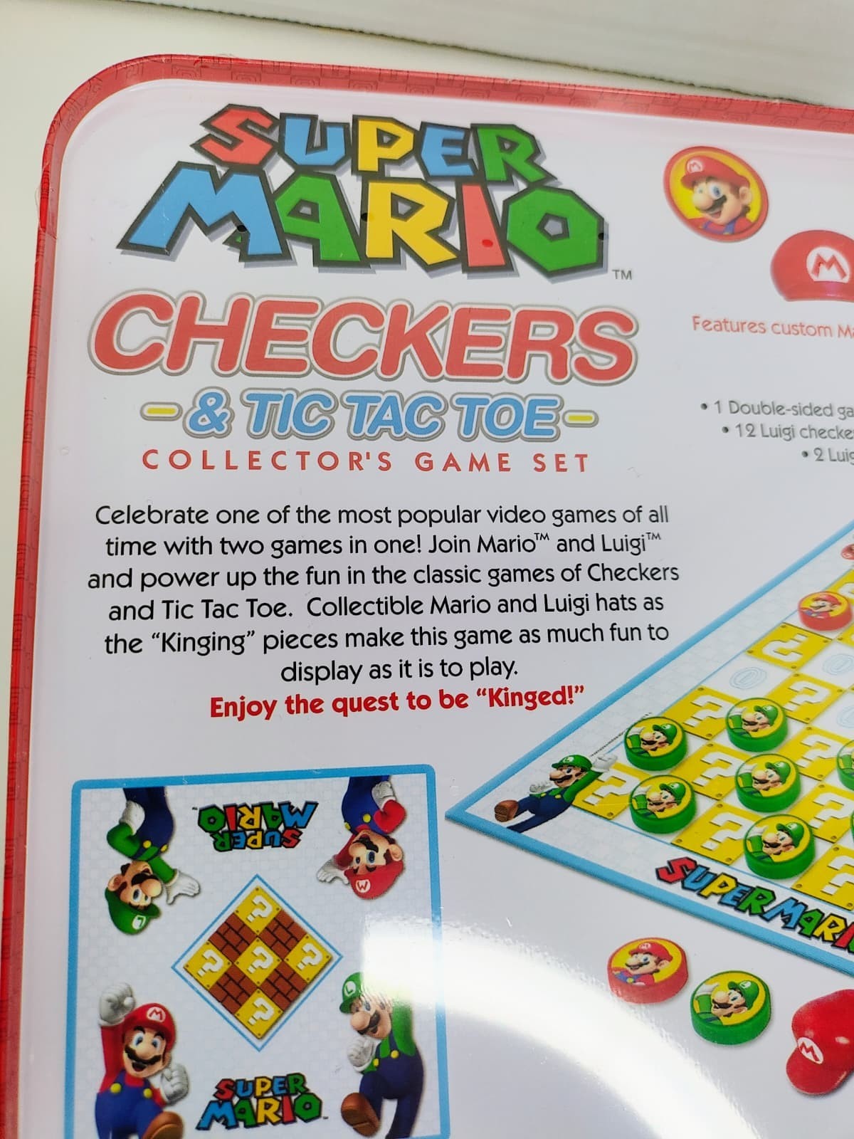 Super Mario Checkers & Tic-Tac-Toe Collector’s Tin Game USAopoly SEALED BrandNEW