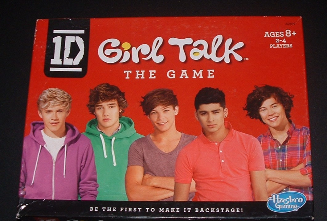 GIRL TALK The Game ID Hasbro 2012 Ages 8+ 2-4 Players One Direction COMPLETE VG