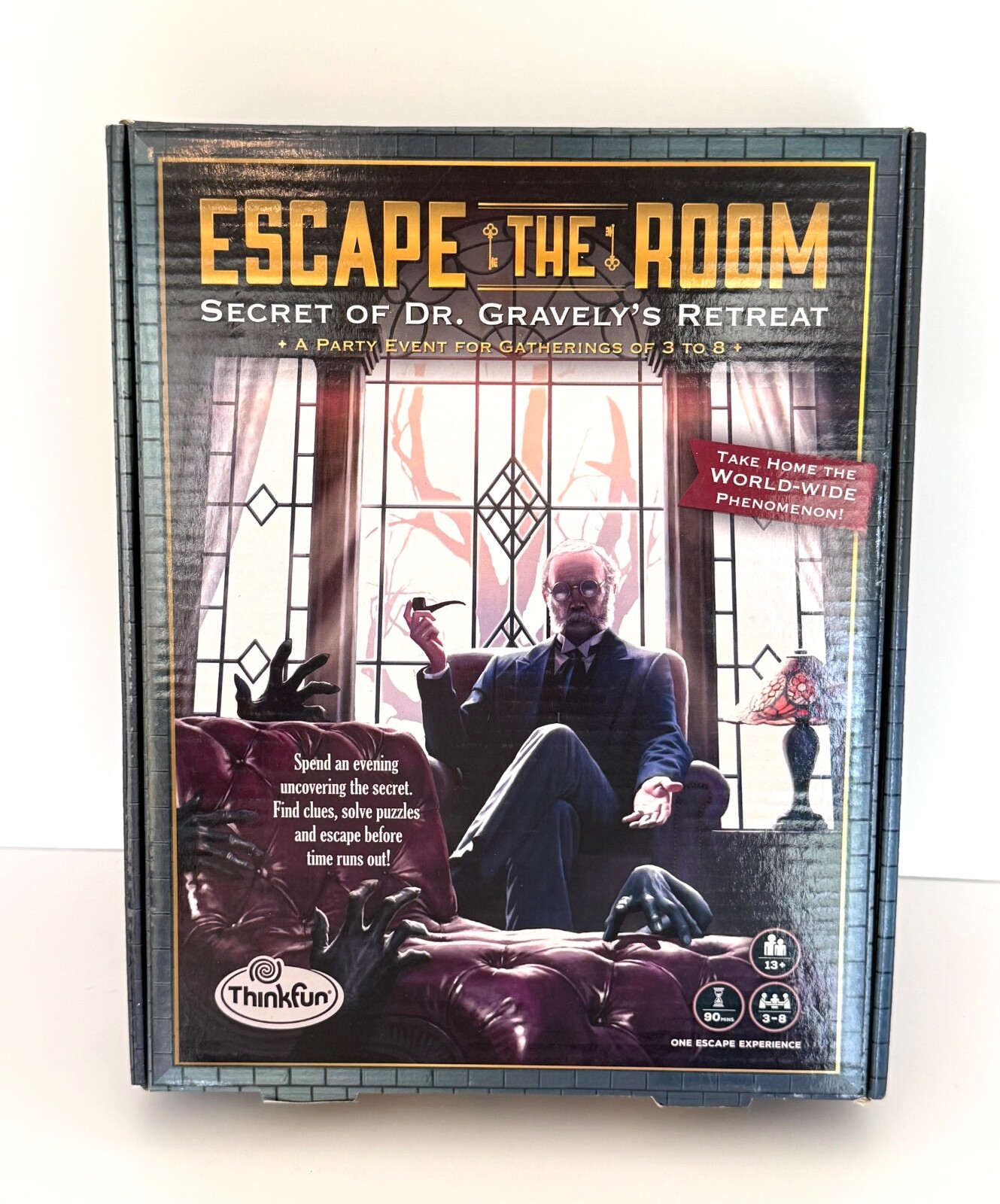 Think Fun, Escape the Room, Secret of Dr. Gravely’s Retreat, open box