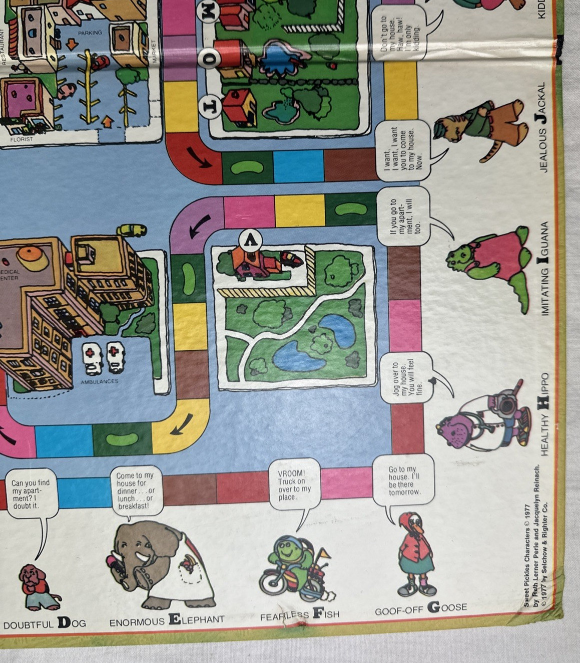 Original 1977 S&R Games A To Z Sweet Pickles Board Game Missing 2 Pickles Good !
