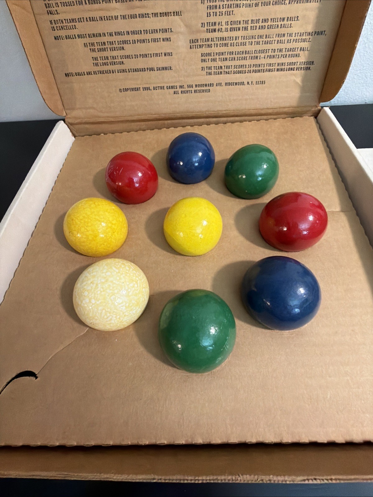 Vintage CRAZY BOCCE Rare 1986 Complete Game Original Box USA HTF All Ages
