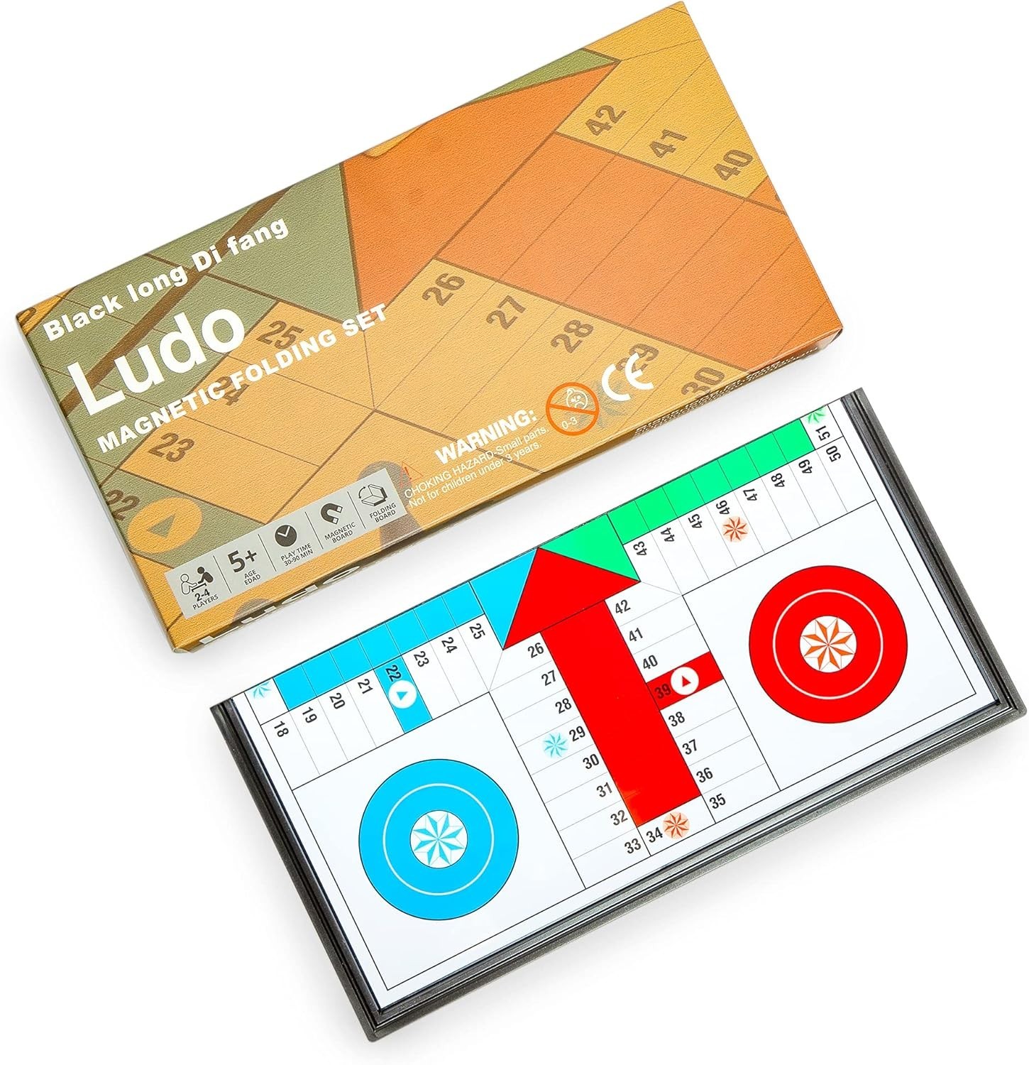 Magnetic Ludo Travel Game Set – 9.8″ Folding Board for Classic Portable Strategy