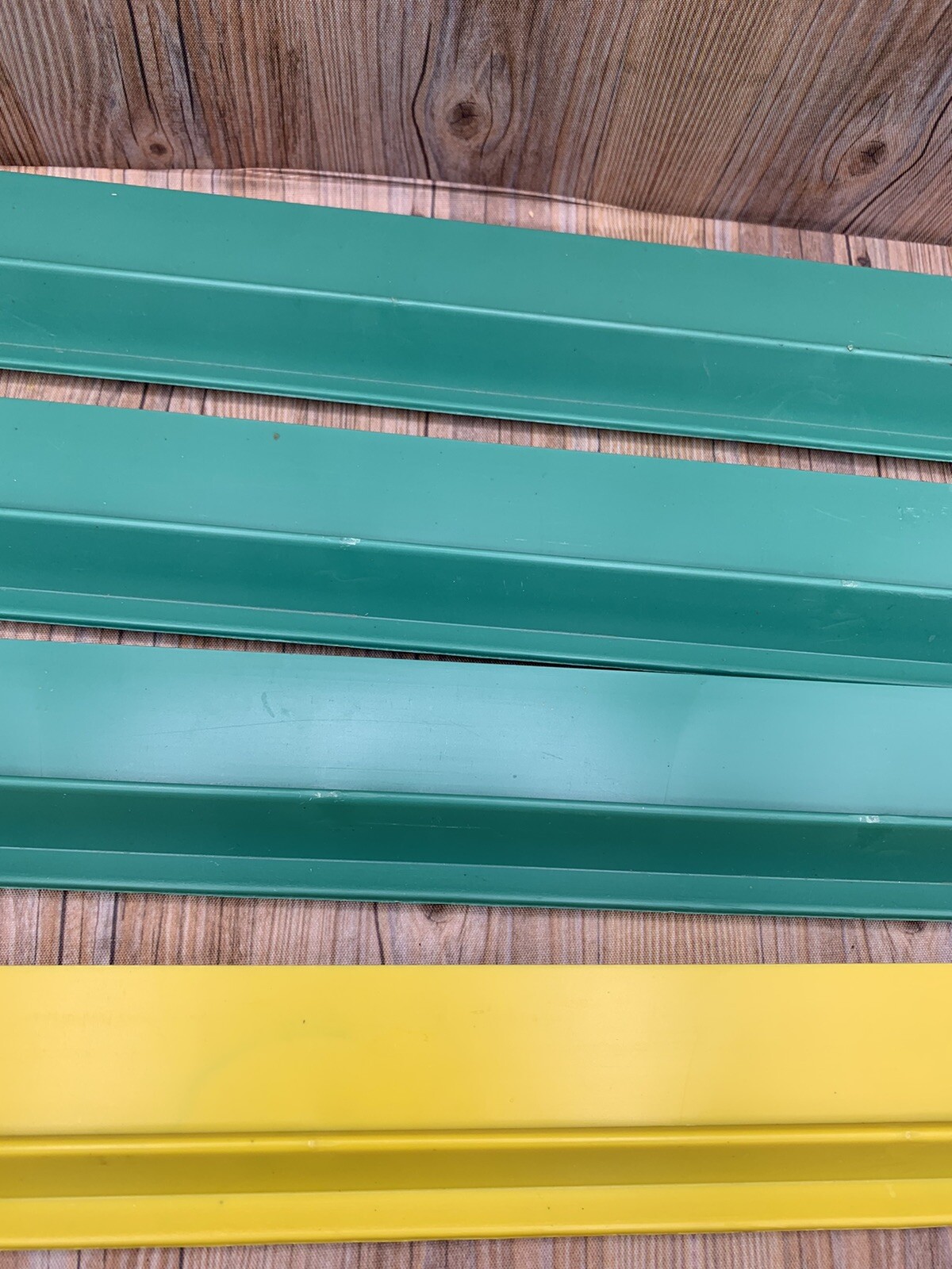 VINTAGE MAH JONG TRAYS – SET OF 4 Green Yellow 16”