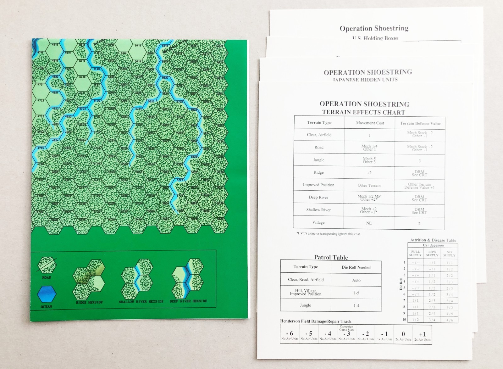 GMT Operation Shoestring ~ 1990 New Unpunched ~ Guadalcanal