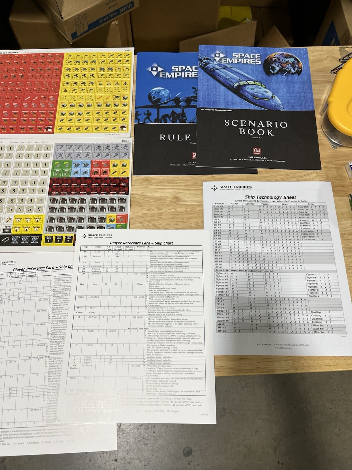 GMT Games : Space Empires 4X. Board Game. 2nd Printing 2011 . Unpunched/Complete