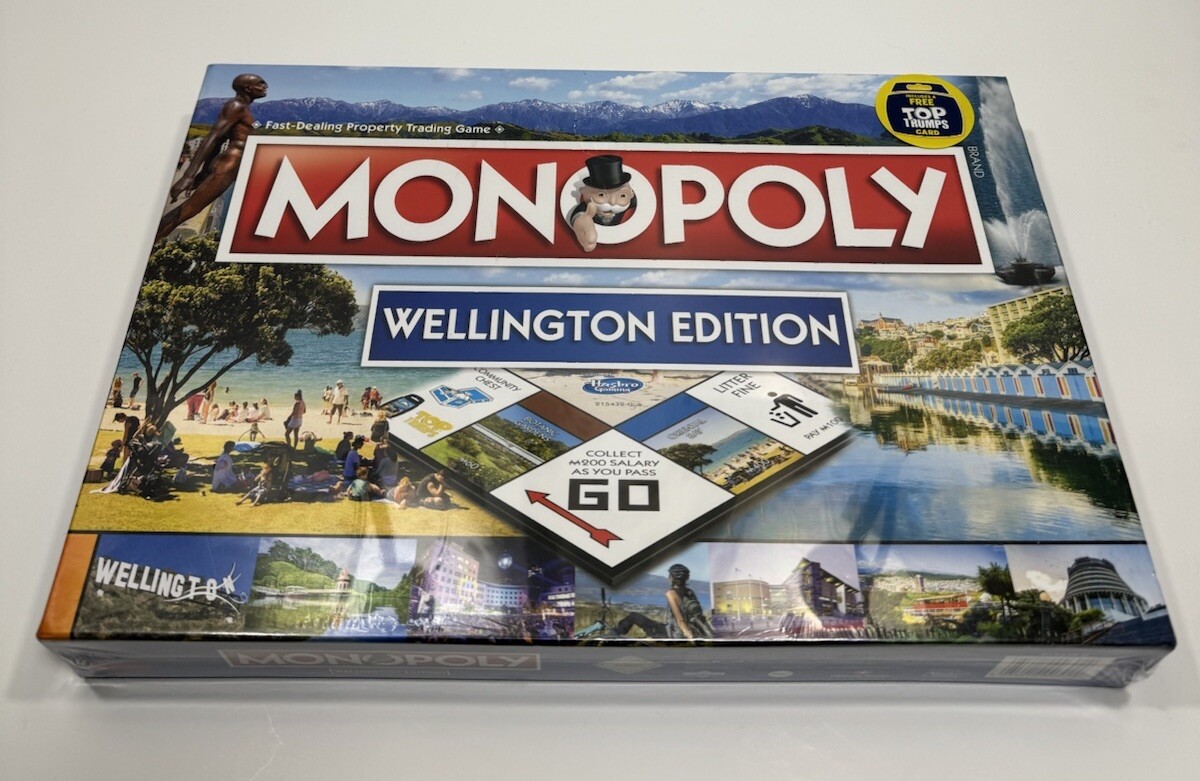 Monopoly Wellington Edition New Zealand Board Game *Factory Sealed*