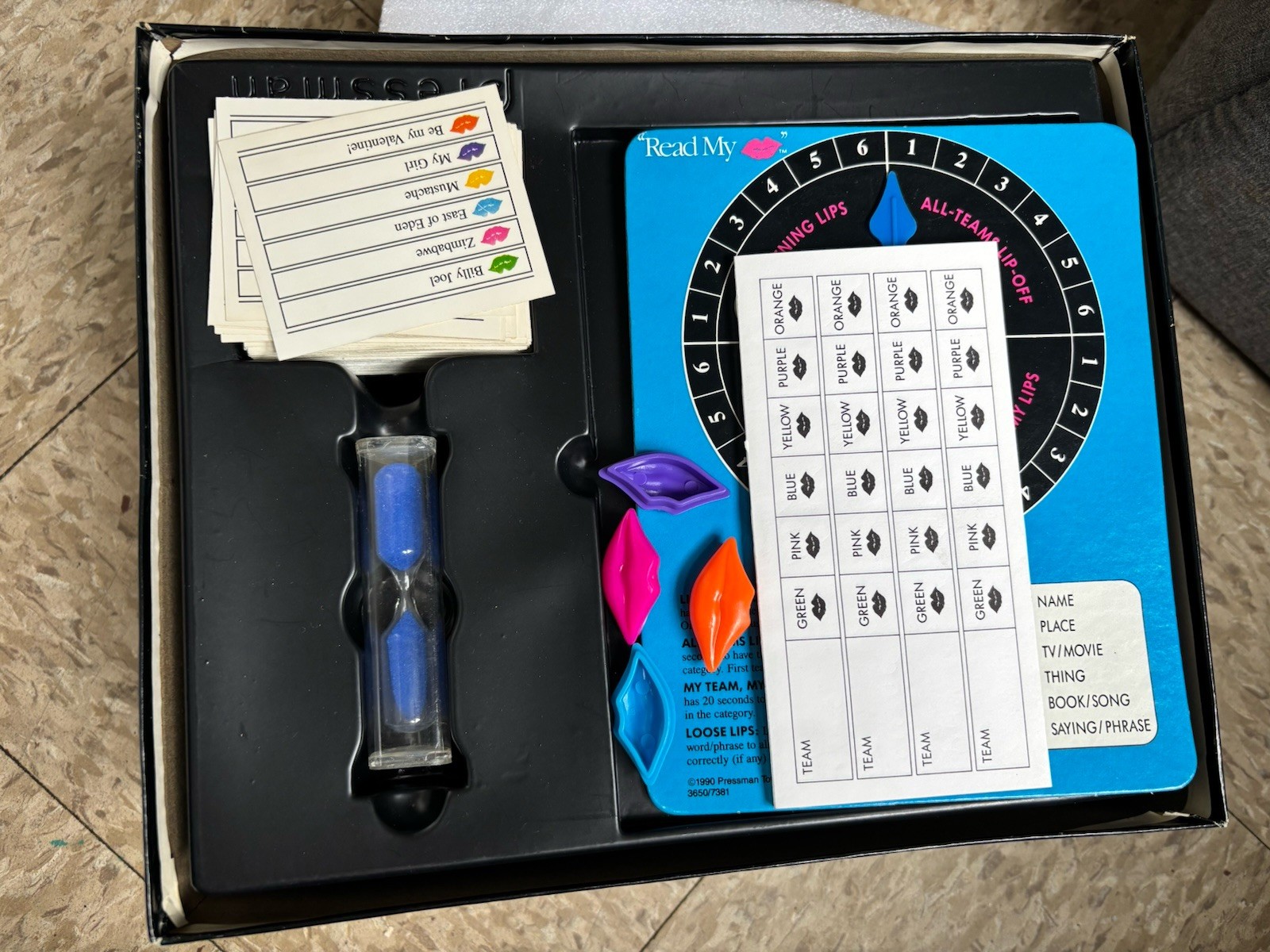Pressman Read My Lips Party Game Unspoken Words Timer Ages 8+ 4-6 Players