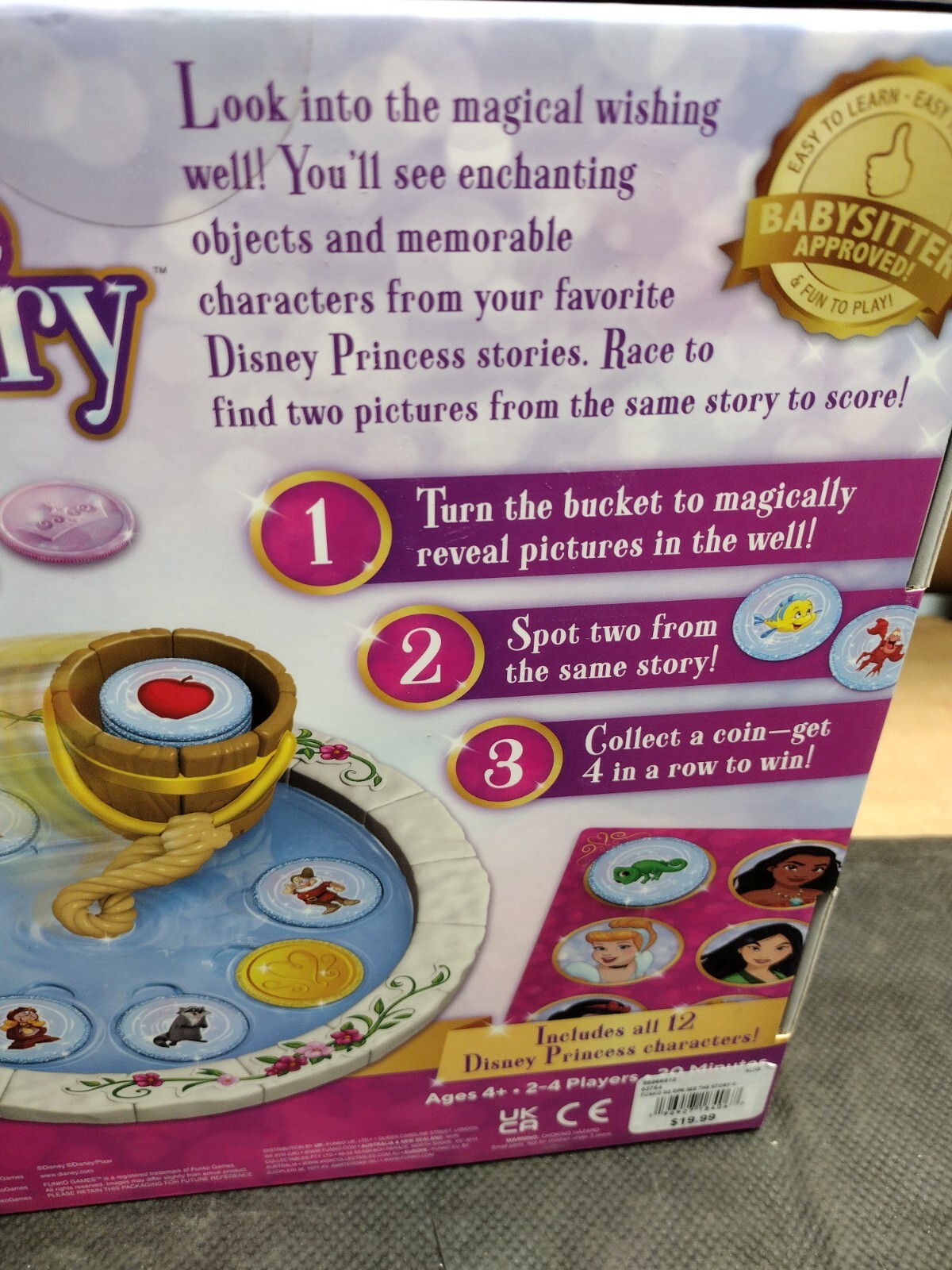 DISNEY PRINCESS SEE THE STORY GAME-FIND MATCHES IN THE WISHING WELL REFLECTIONS!