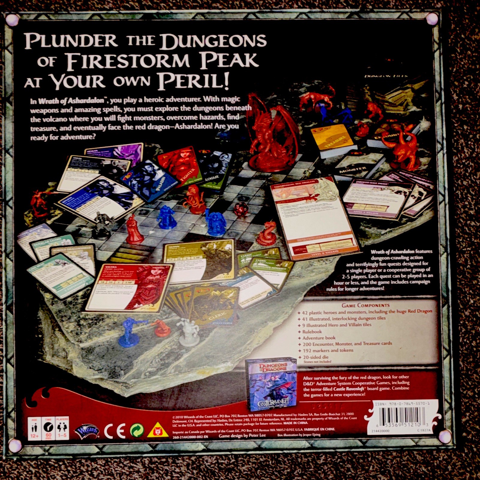 Dungeons & Dragons Wrath of Ashardalon Board Game Complete 1-5 Players Age 12+