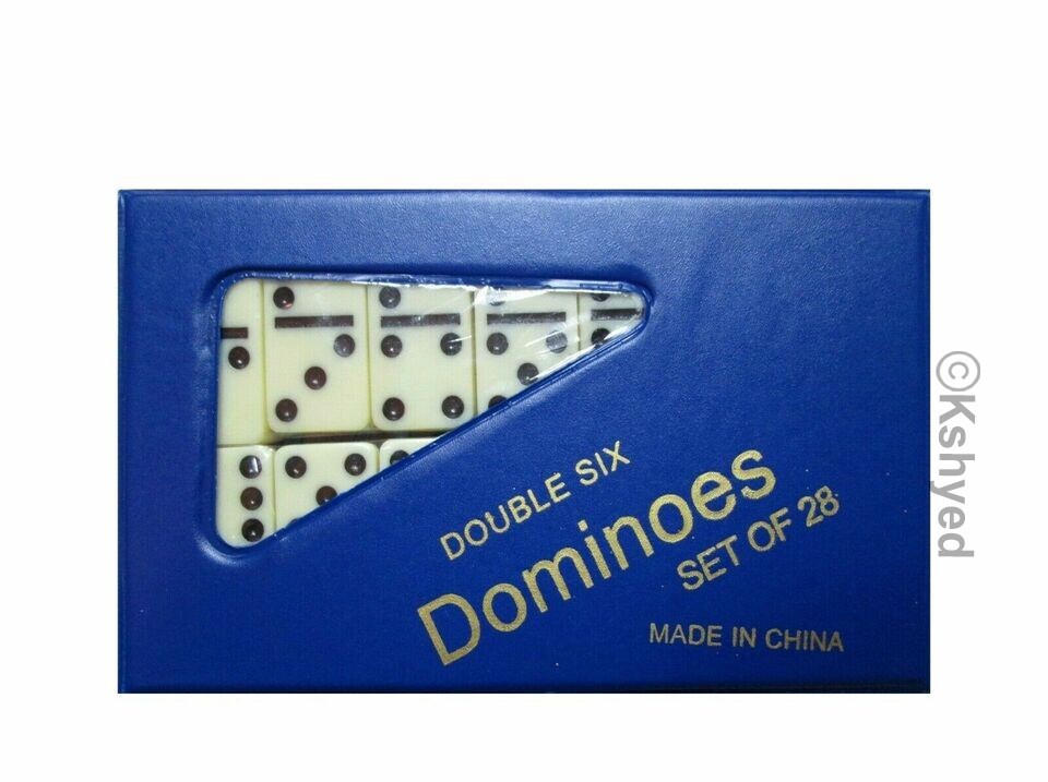 DOMINOES ONLINE DOUBLE SIX GAME SET 28 TILES & CASE/FREE DOMINO SALE – NEW