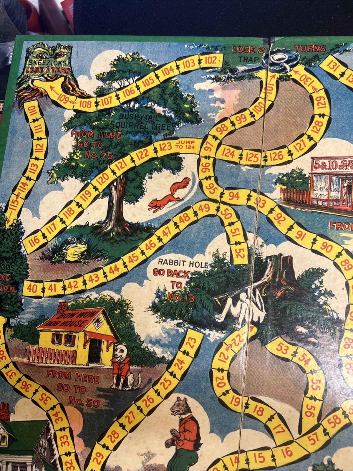 Uncle Wiggly Board Game in Box Milton Bradley 1937 Early Version #4829 w Cards