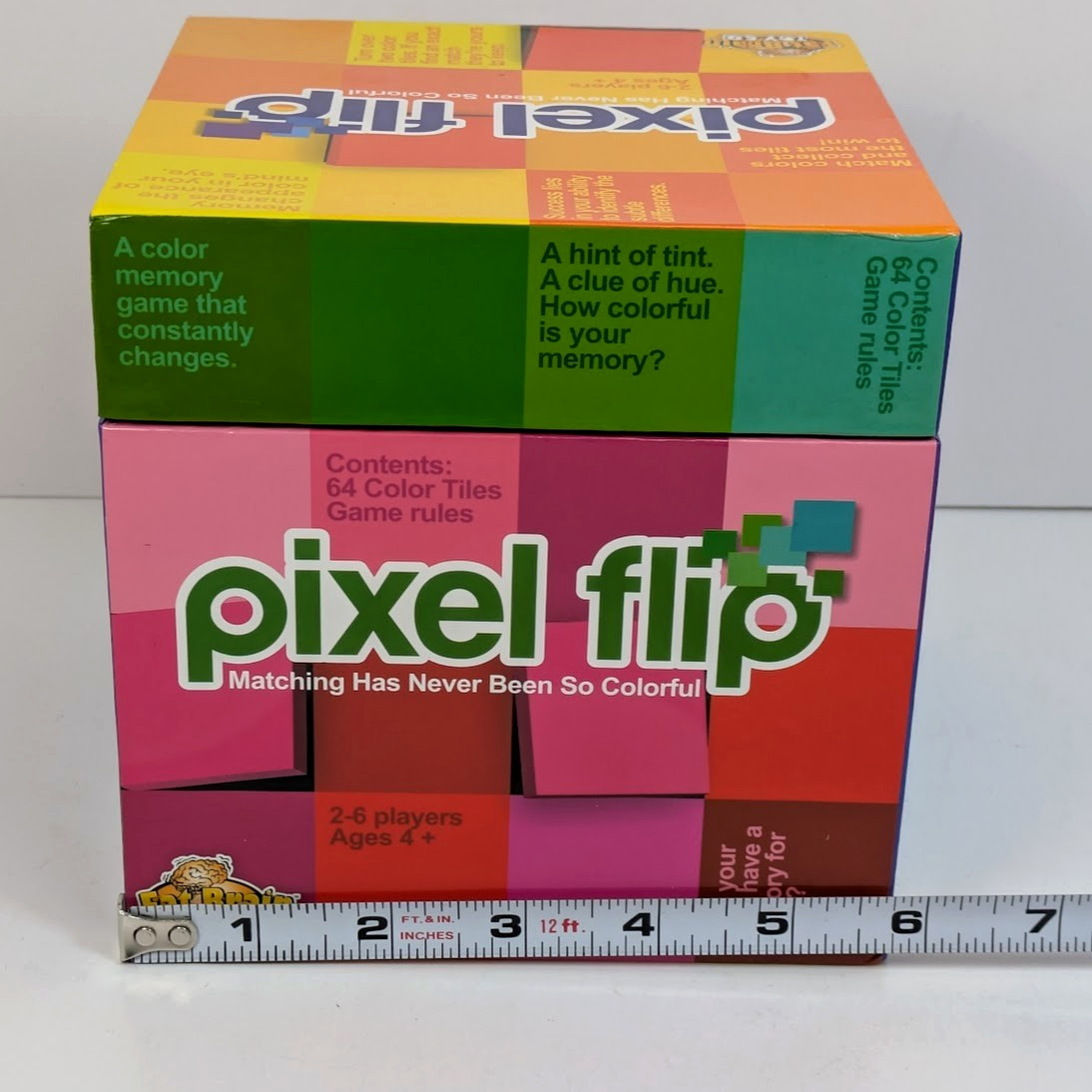 Fat Brain Toy Co Pixel Flip Matching Game 2012 Color Tile Memory HTF