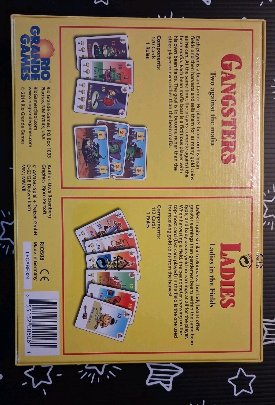 Bohnanza Set Of Two: Princes & Pirates and Ladies & Gangsters-New/Sealed