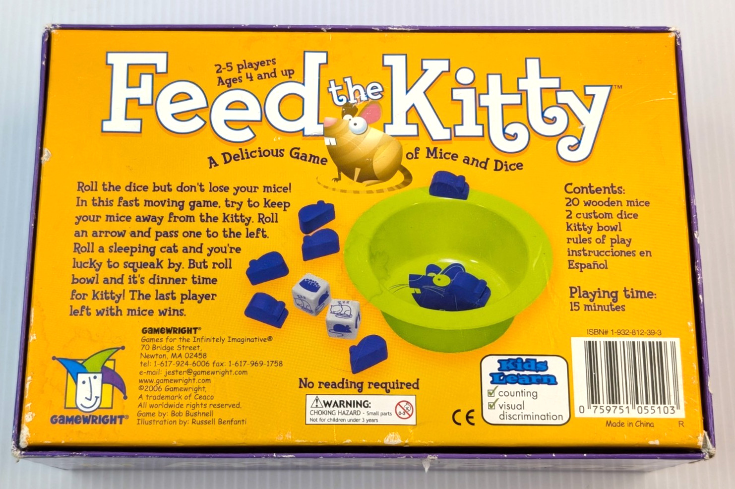 Feed the Kitty Game 100% COMPLETE Gamewright 2017 Children’s Kids Wooden