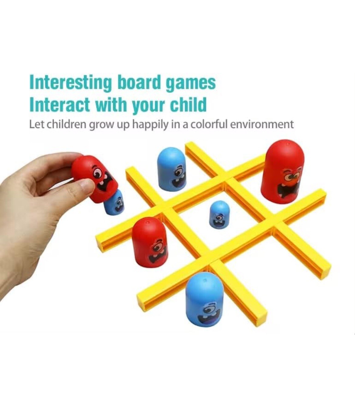 Tic Tac Toe Big Eat Small Gobble Board Game Parent-Child Interactive Educational