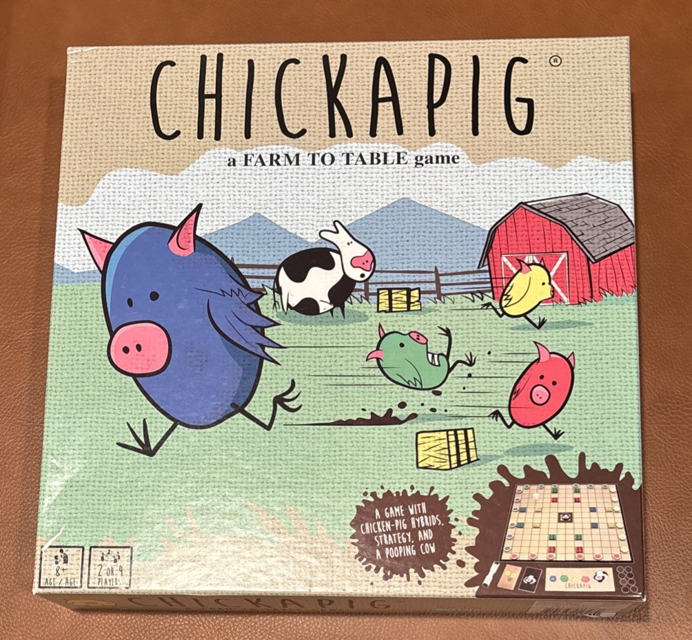 Chickapig a Farm to Table Game Board 2-4 Players Age 8+ Box Opened, Never Played