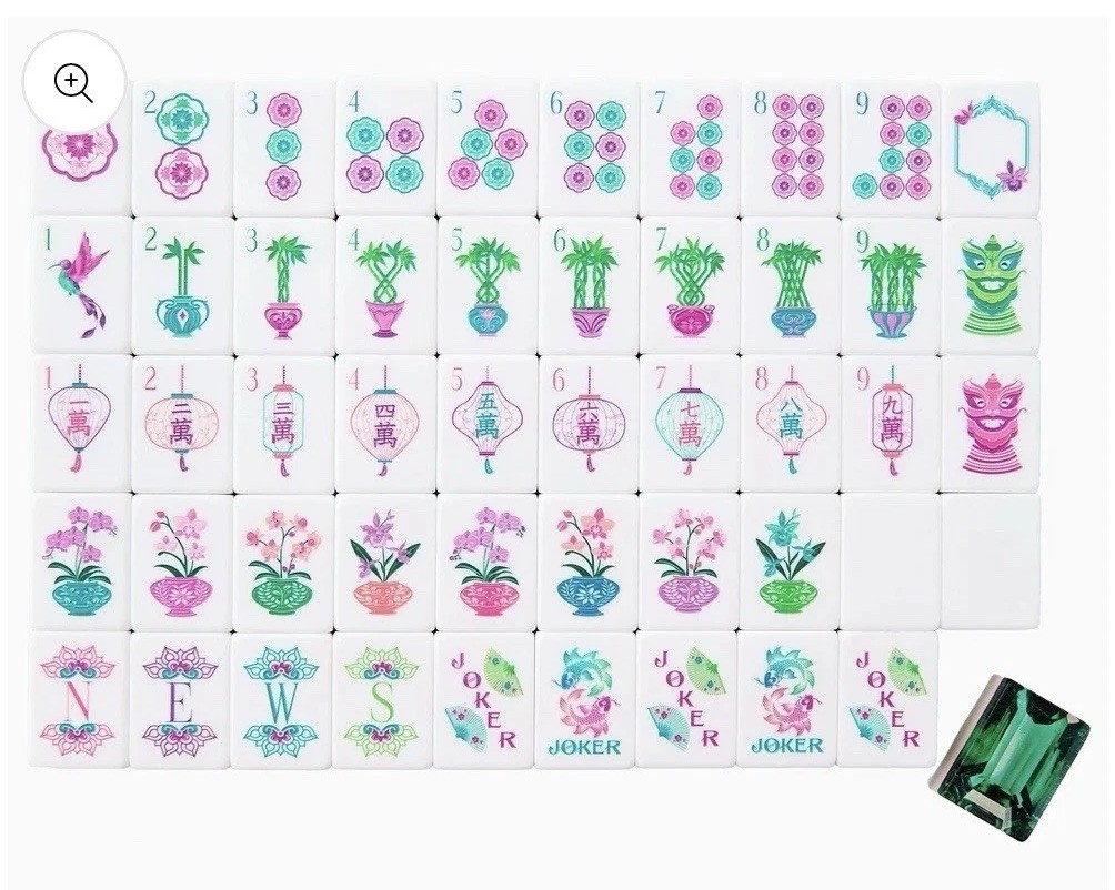 Emerald Inspired 4-Layer American Mahjong Tiles