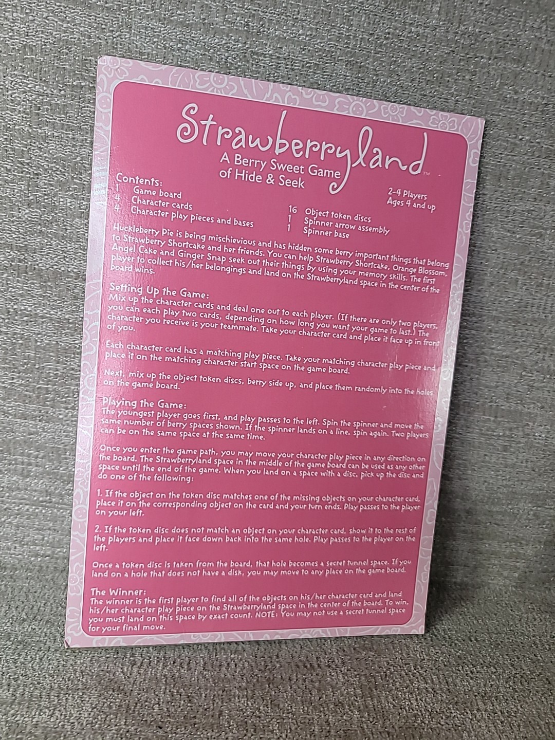 Strawberryland – A Berry Sweet Game of Hide & Seek by RoseArt 2003 READ
