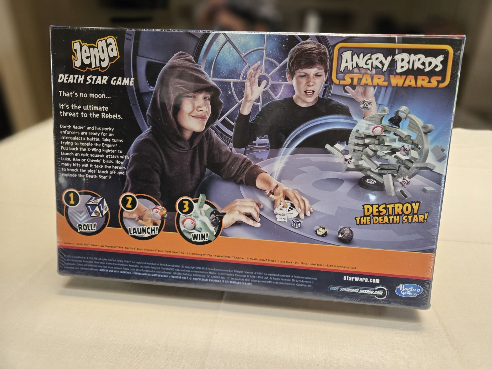 Hasbro Angry Birds Star Wars Jenga Death Star Game (NEW IN SEALED BOX)