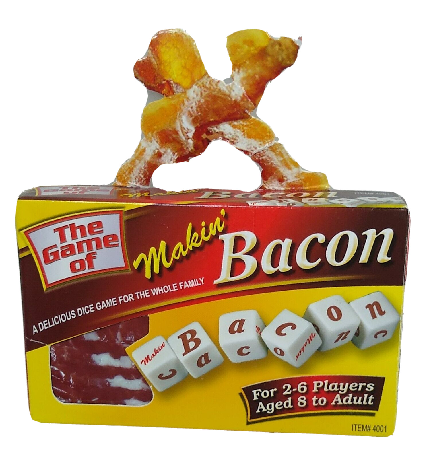 Makin’ Bacon Dice Game 2-6 Players Age 8+ Open box with some flaws