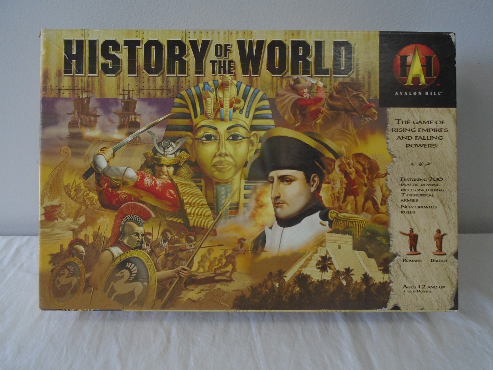 History of The World Board Game of Rising Empires & Falling Powers Avalon 2001