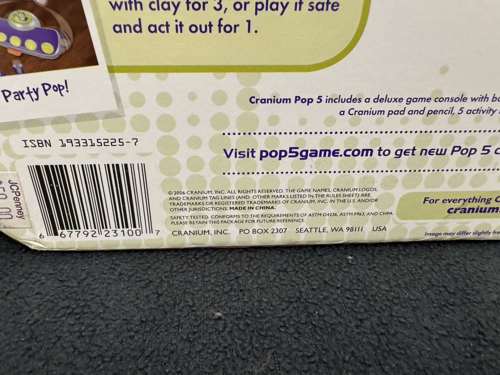 Cranium Pop 5 Adult Pop Culture Trivia Console Board Game – Brand New & Sealed