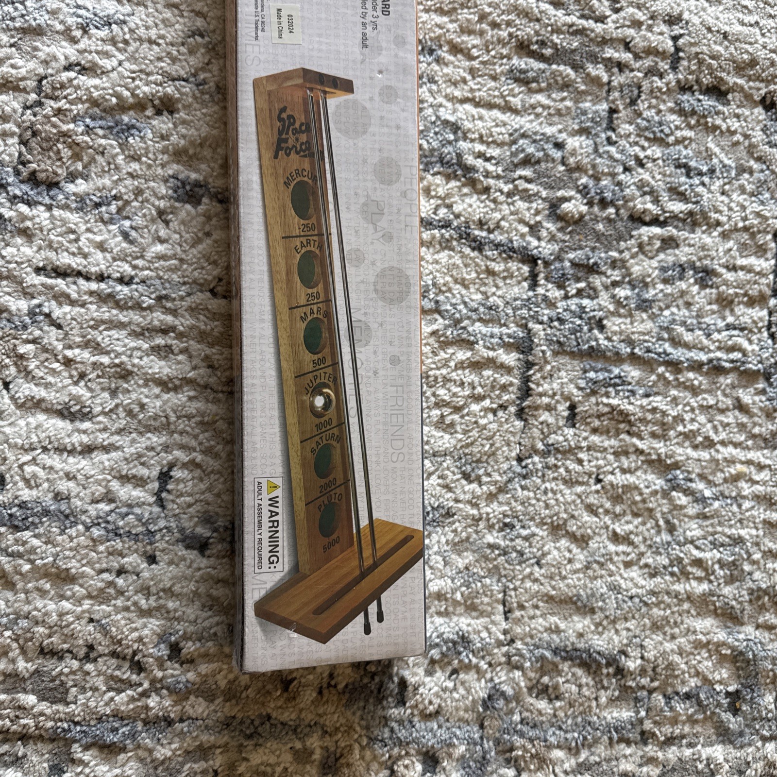 WE Games Shoot The Moon, 1977’s Nostalgia Game, Solid Natural Wood, 17.5 inches