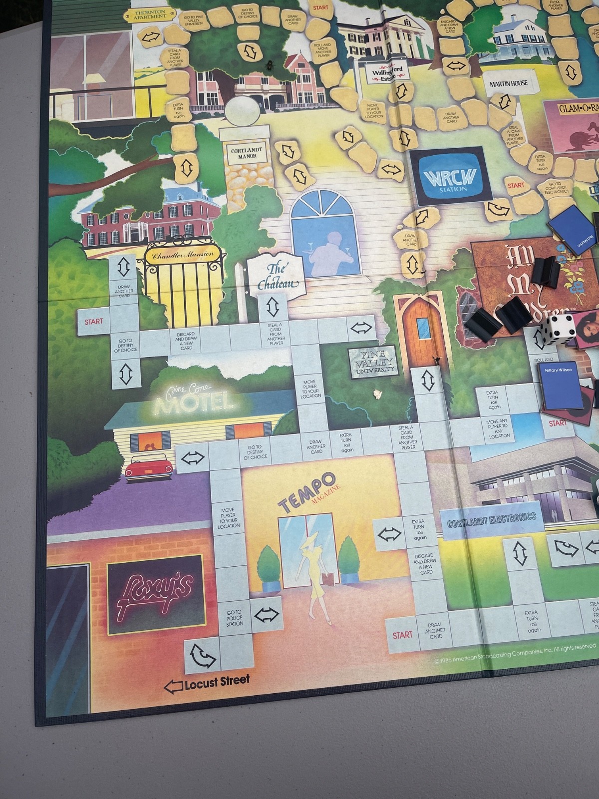 ‘All My Children” television soap opera Board Game , 1980’s vintage game
