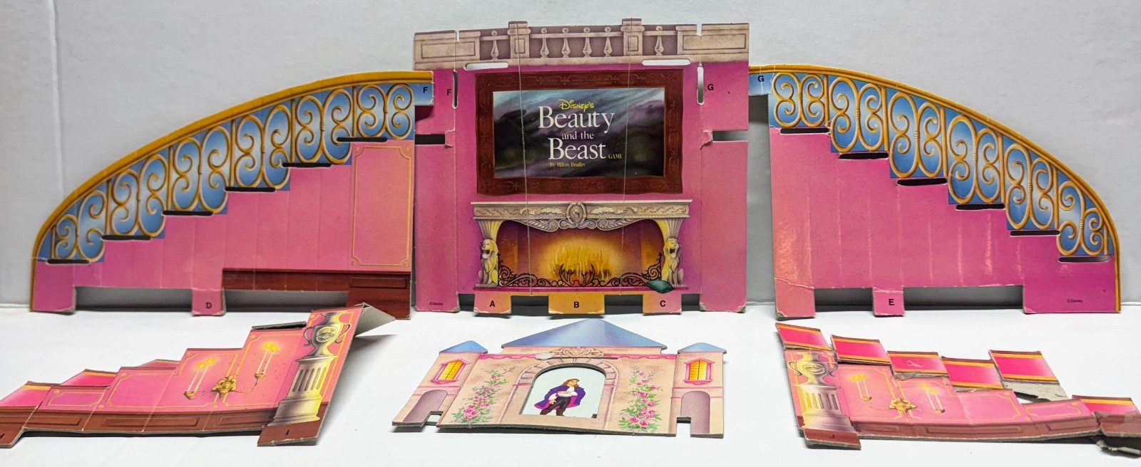 Vintage 1991 Disney Beauty and the Beast 3-D Board Game Milton Bradley #4204 MB