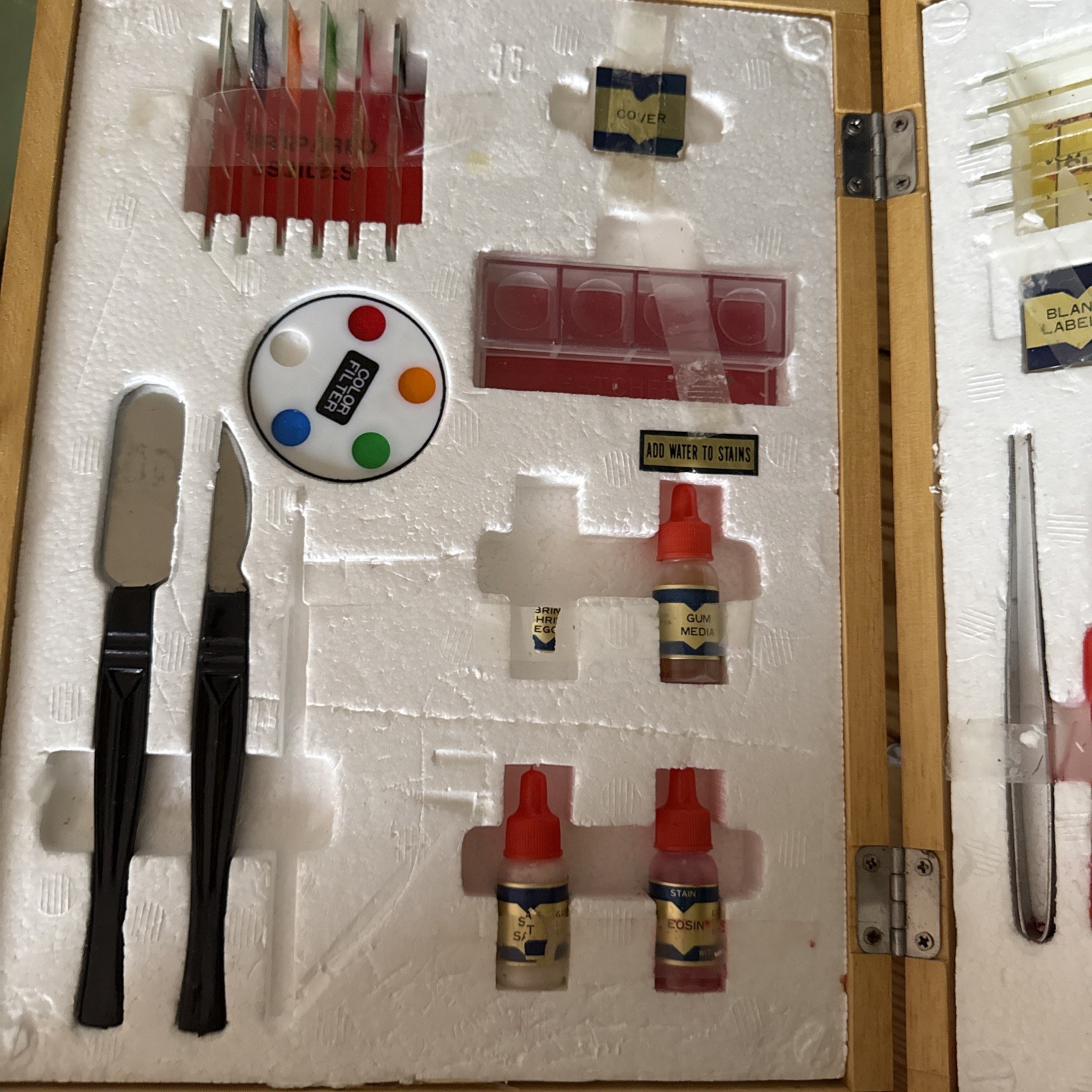 Skilcraft Microlab With Glass Optics Wooden Case Complete
