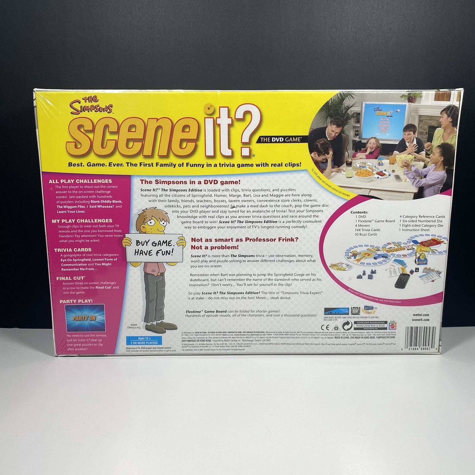 New Simpsons Scene It DVD Trivia Board Game Mattel NIB Sealed