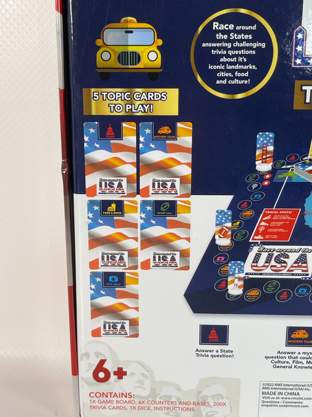 Race Around the USA Trivia Board Game GamesHub 2022 NEW Sealed Geography Fun