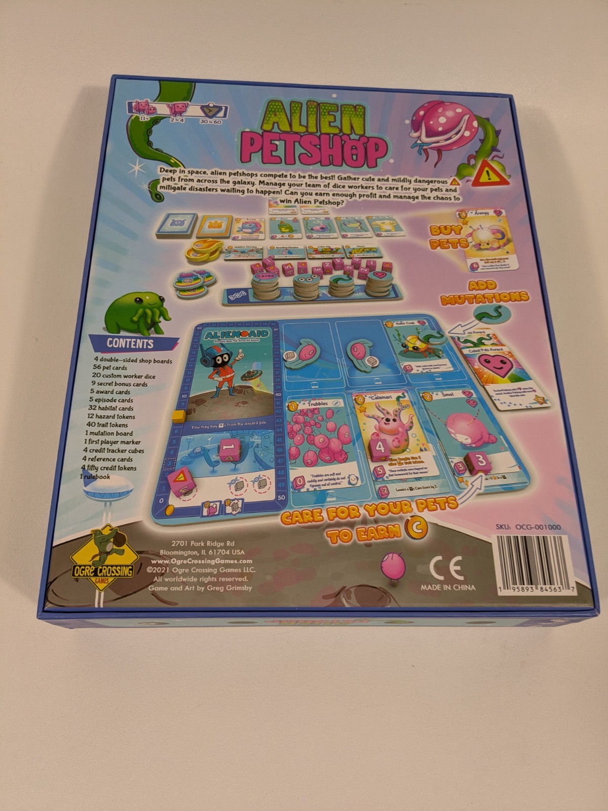 Alien Petshop Ogre Crossing Board Game Complete Family Strategy Game Night