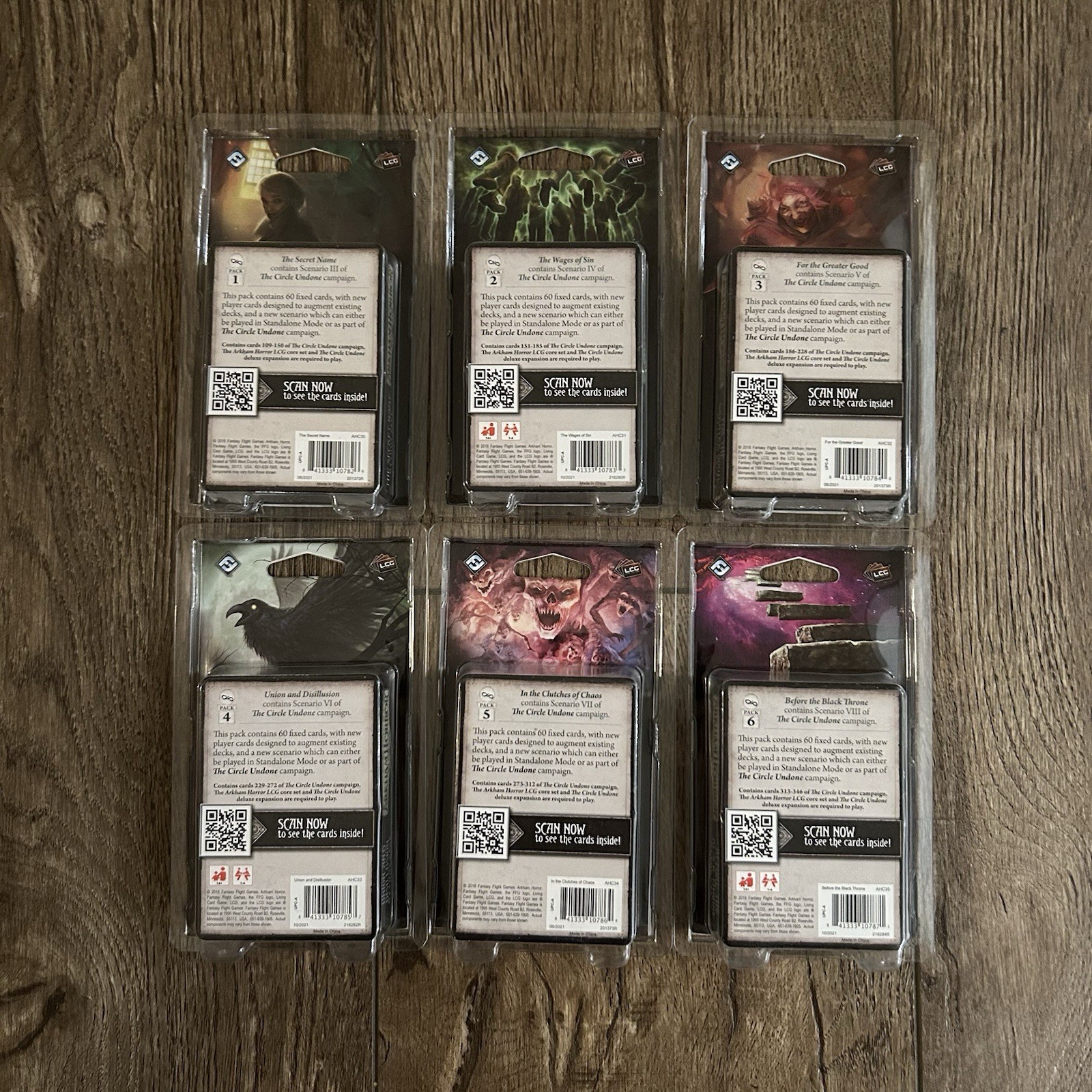 Arkham Horror LCG – The Circle Undone Old Format Expansion + 6 Mythos (BNIS)