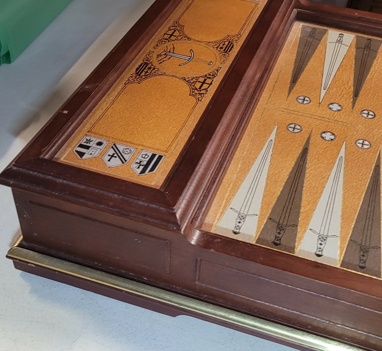 Vintage Franklin Mint Excalibur Backgammon Set 1986 Limited Edition Complete
