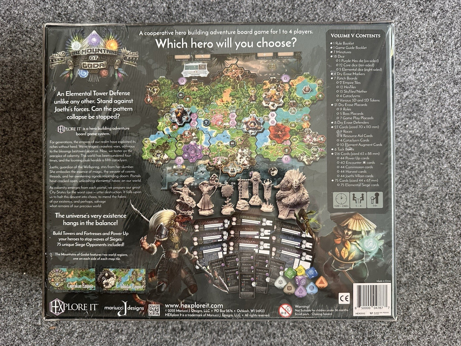 HEXplore-It The Mountains of Godai + Both Exps + SG Pack + Elemental Dice Bag